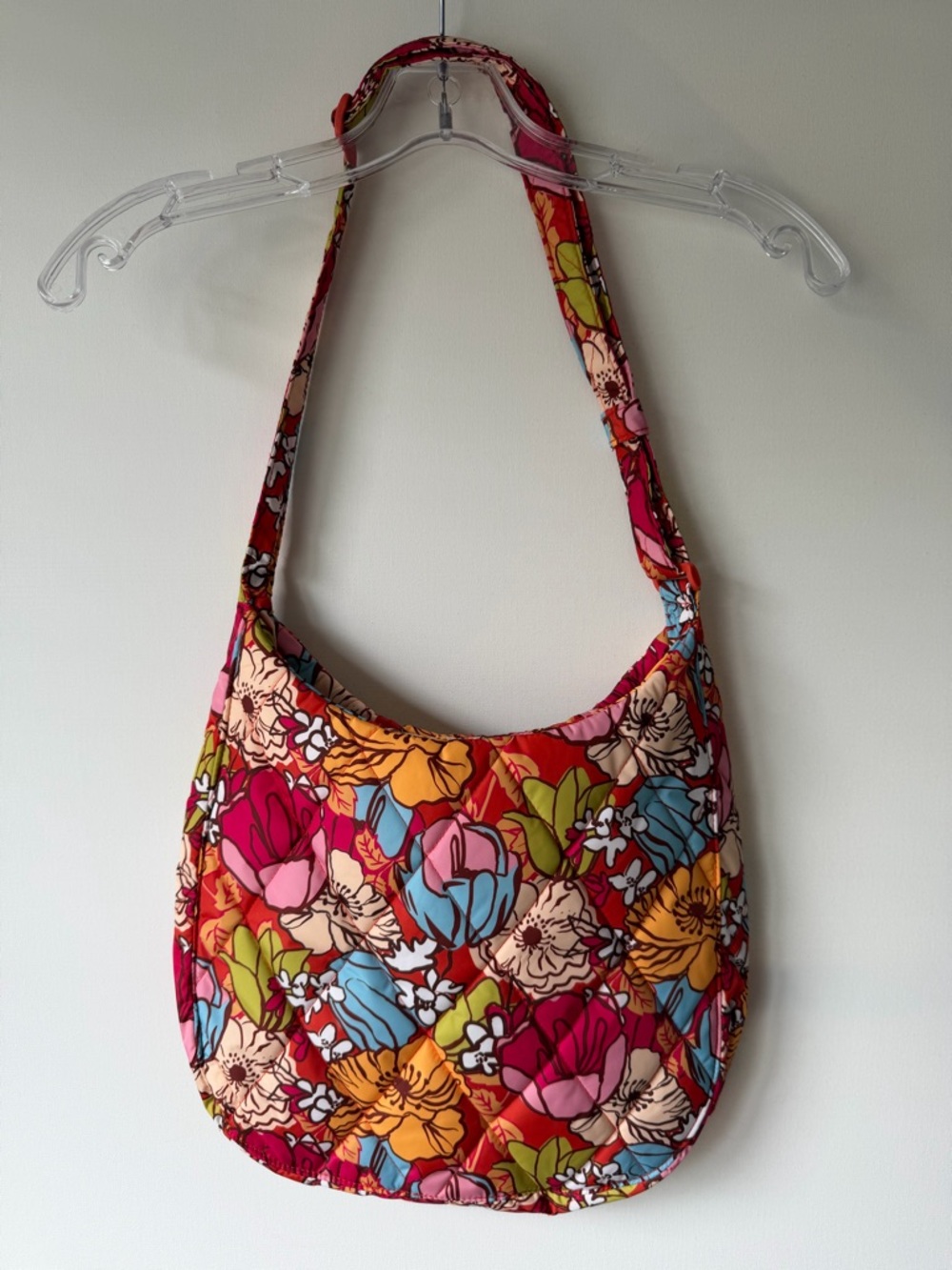 Vera Bradley Quilted Floral Crossbody in Orange, Red, Pink, Blue, Yellow (H0161)